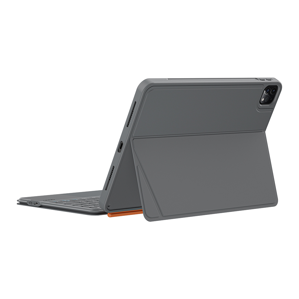 Apple iPad 10.9 2022 Uyumlu (5.Nesil) Wiwu MK-005 Combo 3in1 Kalem Bölmeli Klavyeli Standlı Kılıf - 6