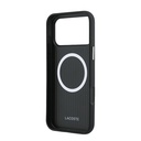 Apple iPhone 17 Pro Max Uyumlu Kılıf Lacoste Orjinal Lisanslı M-Safe Şarj Özellikli PVC Yarı Pike Desenli Arka Yüzey İkonik Timsah Dokuma Logolu Kapak - 6