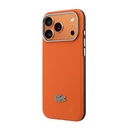 Apple iPhone 17 Pro Max Uyumlu Kılıf Lacoste Orjinal Lisanslı M-Safe Şarj Özellikli PVC Yarı Pike Desenli Arka Yüzey İkonik Timsah Dokuma Logolu Kapak - 1