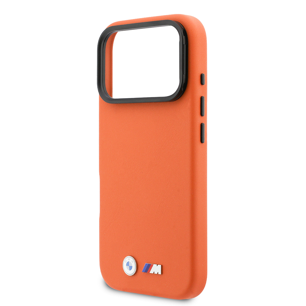 Apple iPhone 17 Pro Uyumlu Kılıf BMW Orjinal Lisanslı M-safe Şarj Özellikli Standlı Metal Kamera Çerçeveli M Logolu PU Deri Kapak - 5
