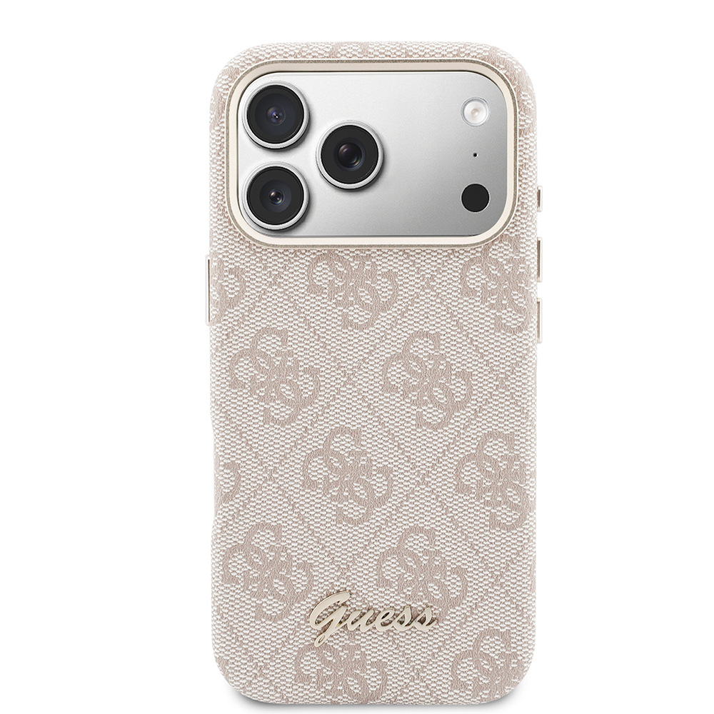 Apple iPhone 17 Pro Uyumlu Kılıf Guess Orjinal Lisanslı M-safe Şarj Özellikli Script Yazı Logolu 4G Desenli Kapak - 2