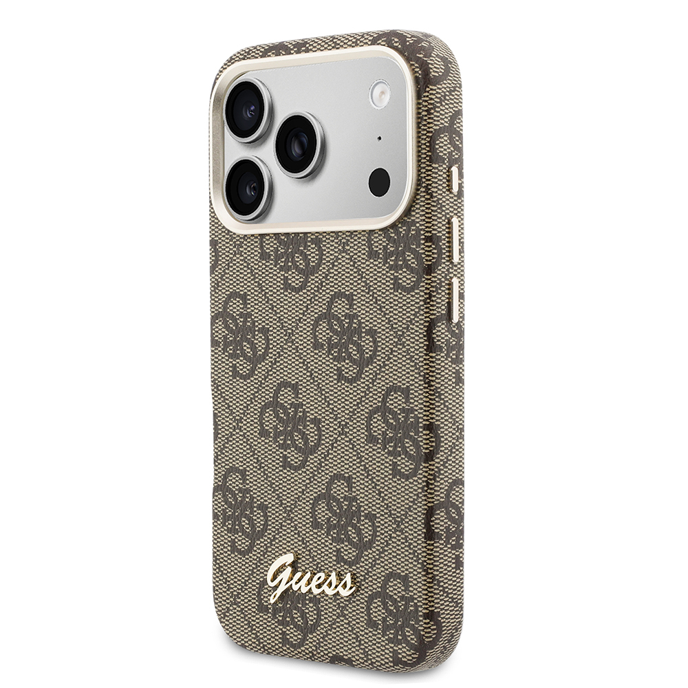 Apple iPhone 17 Pro Max Uyumlu Kılıf Guess Orjinal Lisanslı M-safe Şarj Özellikli Script Yazı Logolu 4G Desenli Kapak - 1