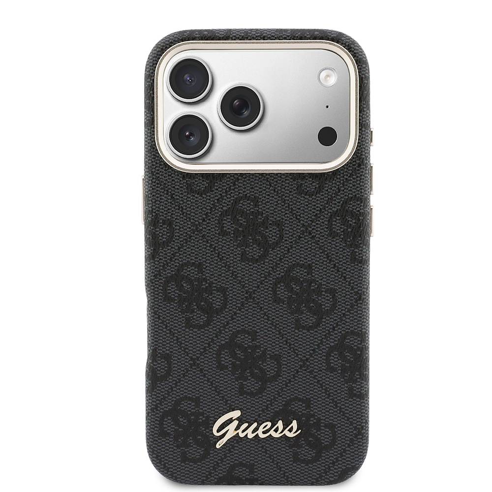 Apple iPhone 17 Pro Max Uyumlu Kılıf Guess Orjinal Lisanslı M-safe Şarj Özellikli Script Yazı Logolu 4G Desenli Kapak - 2