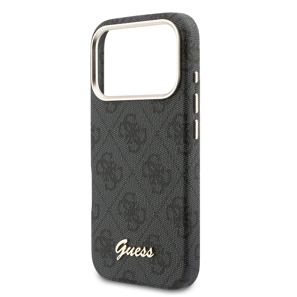 Apple iPhone 17 Pro Max Uyumlu Kılıf Guess Orjinal Lisanslı M-safe Şarj Özellikli Script Yazı Logolu 4G Desenli Kapak - 5