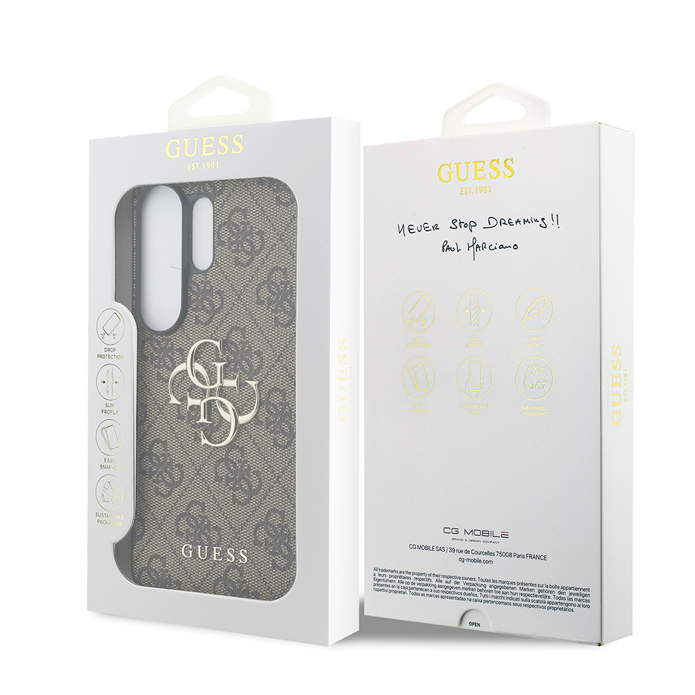 Samsung Galaxy S26 Ultra Uyumlu Kılıf Guess Orjinal Lisanslı PU Deri Büyük Metal Logo Dizaynlı Kapak - 7