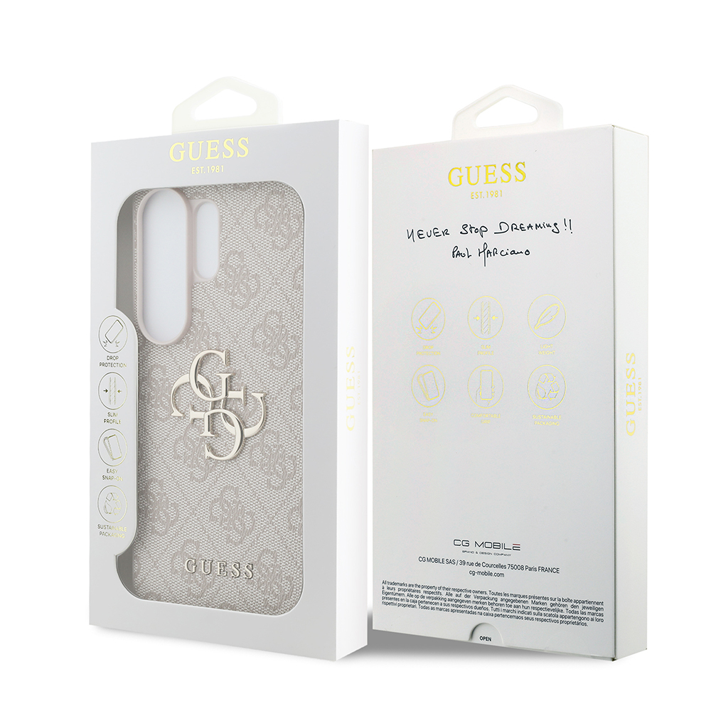 Samsung Galaxy S26 Ultra Uyumlu Kılıf Guess Orjinal Lisanslı PU Deri Büyük Metal Logo Dizaynlı Kapak - 7