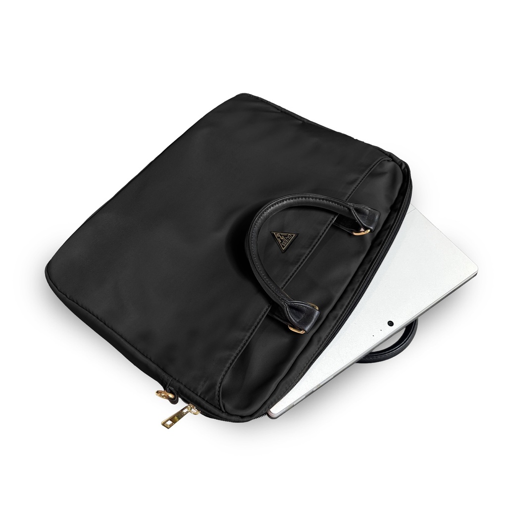 Guess Orjinal Lisanslı Naylon Kumaş Metal Üçgen Logolu Omuz Askılı 15-16 inç Laptop Çantası - 3