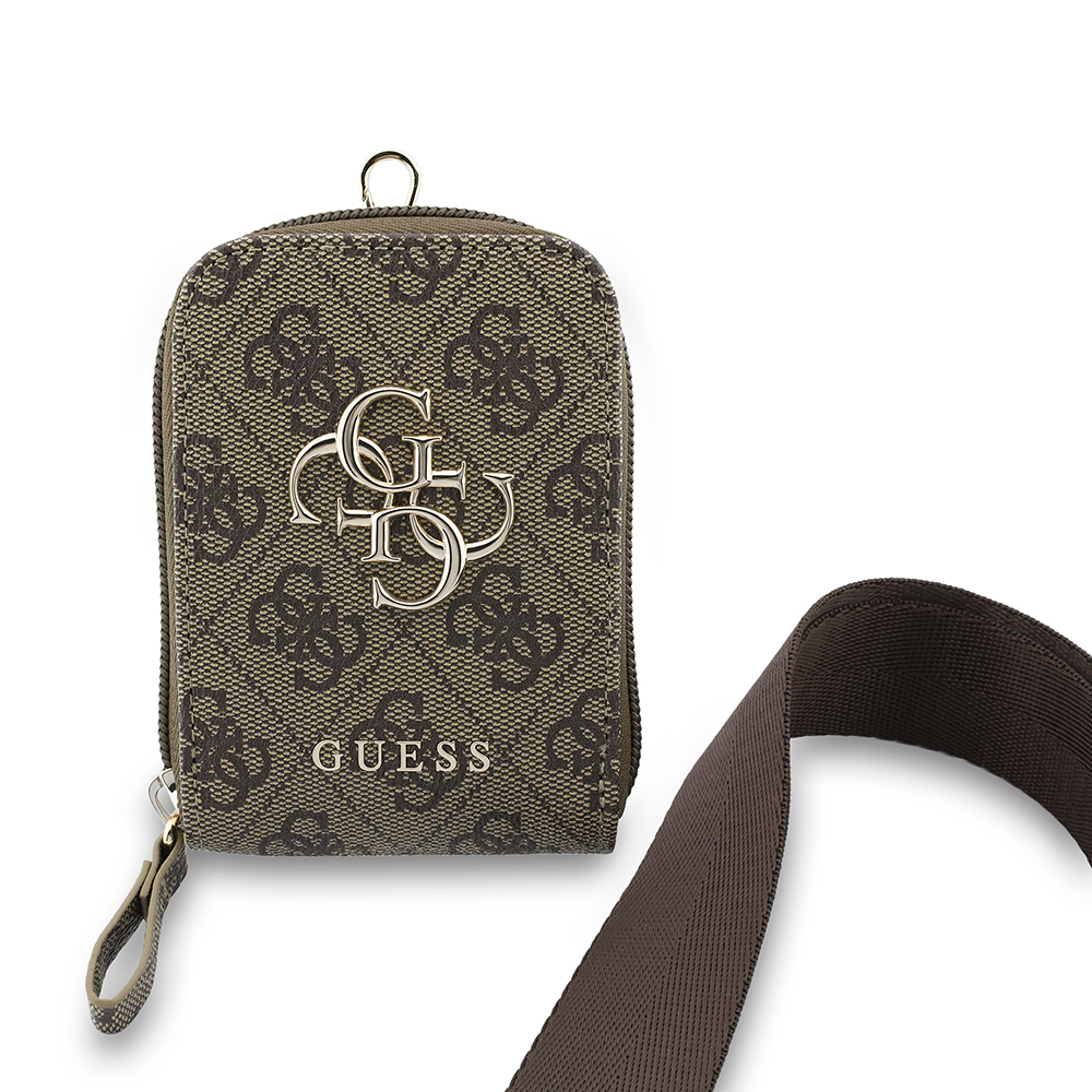 Guess Orjinal Lisanslı 4G Desenli Büyük Metal Logolu Omuz Askılı Purse El Çantası - 1