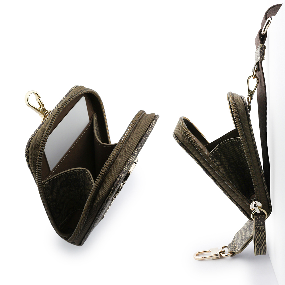 Guess Orjinal Lisanslı 4G Desenli Büyük Metal Logolu Omuz Askılı Purse El Çantası - 3