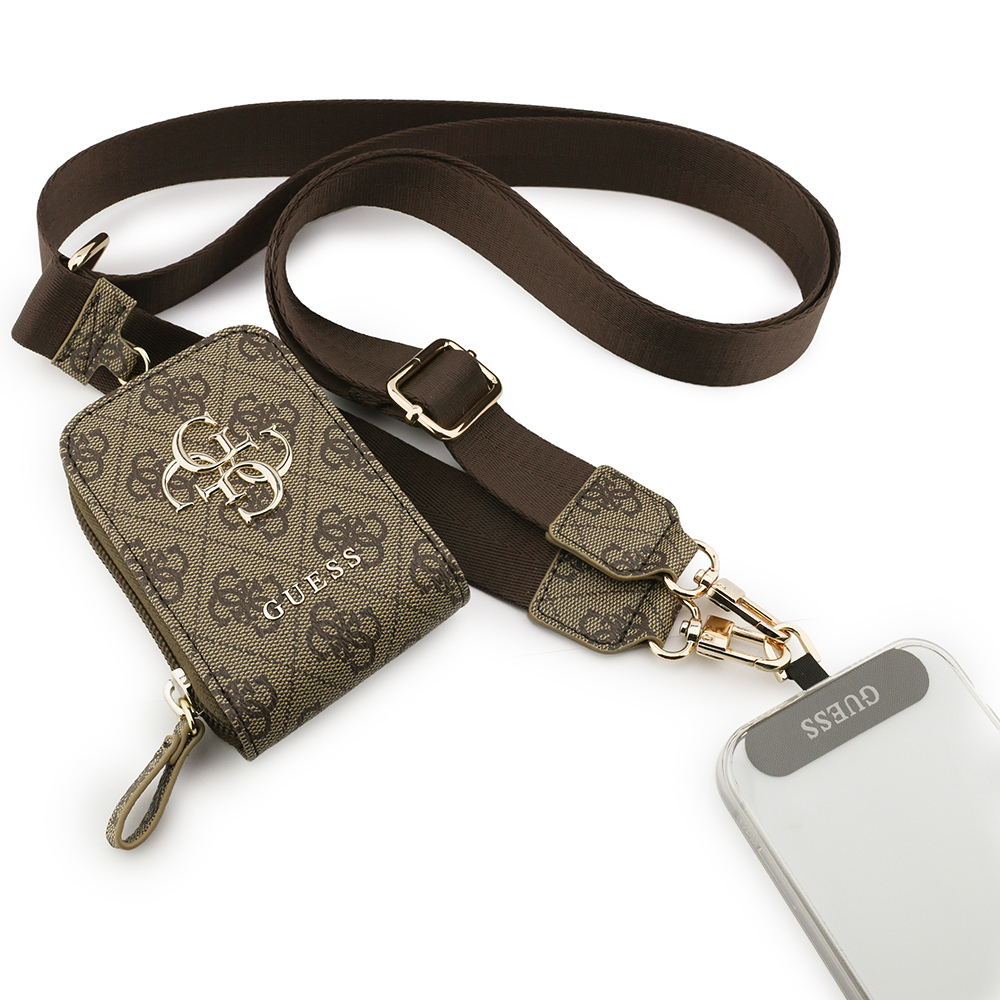 Guess Orjinal Lisanslı 4G Desenli Büyük Metal Logolu Omuz Askılı Purse El Çantası - 5