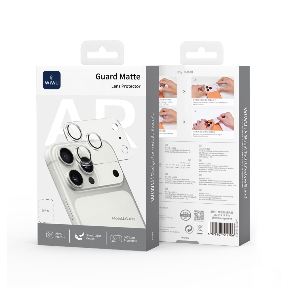 Apple iPhone 17 Pro Uyumlu​ Wiwu LG-013 Lens Guard Matte Kamera Lens Koruyucu - 6