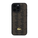 Apple iPhone 16 Pro Max Uyumlu Kılıf Lacoste Orjinal Lisanslı M-safe Şarj Özellikli PU Deri Tasarımlı Kartlıklı Karışık Monogram Desenli Kapak - 1