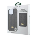 Apple iPhone 16 Pro Max Uyumlu Kılıf Lacoste Orjinal Lisanslı M-safe Şarj Özellikli PU Deri Tasarımlı Kartlıklı Karışık Monogram Desenli Kapak - 9