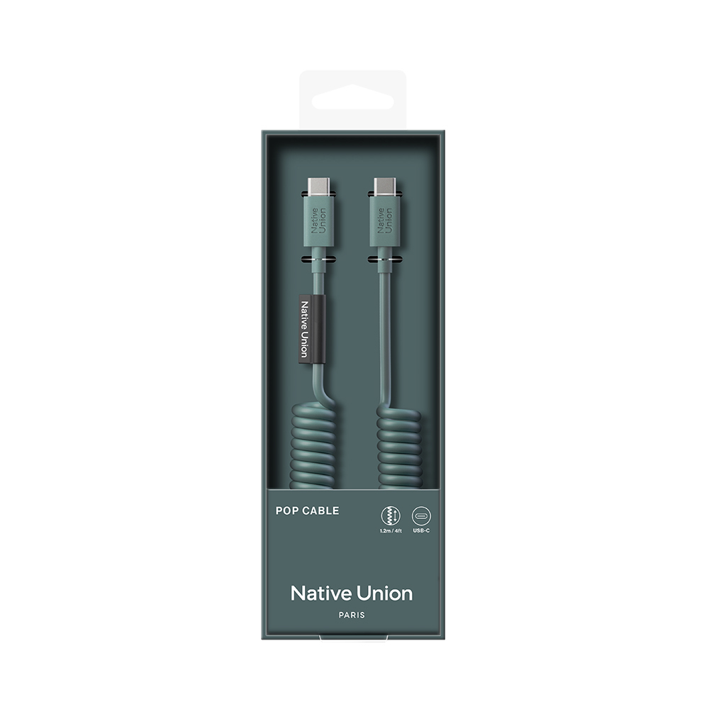 Native Union POP Serisi Type-C to Type-C Spiralli Şarj Kablosu 60W 1.2M - 3