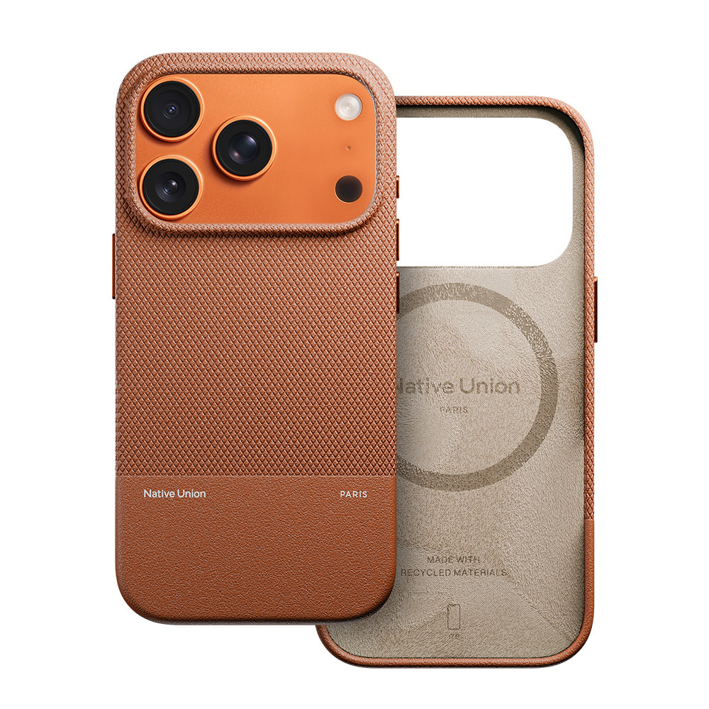Apple iPhone 17 Pro Uyumlu Kılıf M-safe Şarj Özellikli Deri Dokulu Native Union RE Classic Serisi Kapak - 2