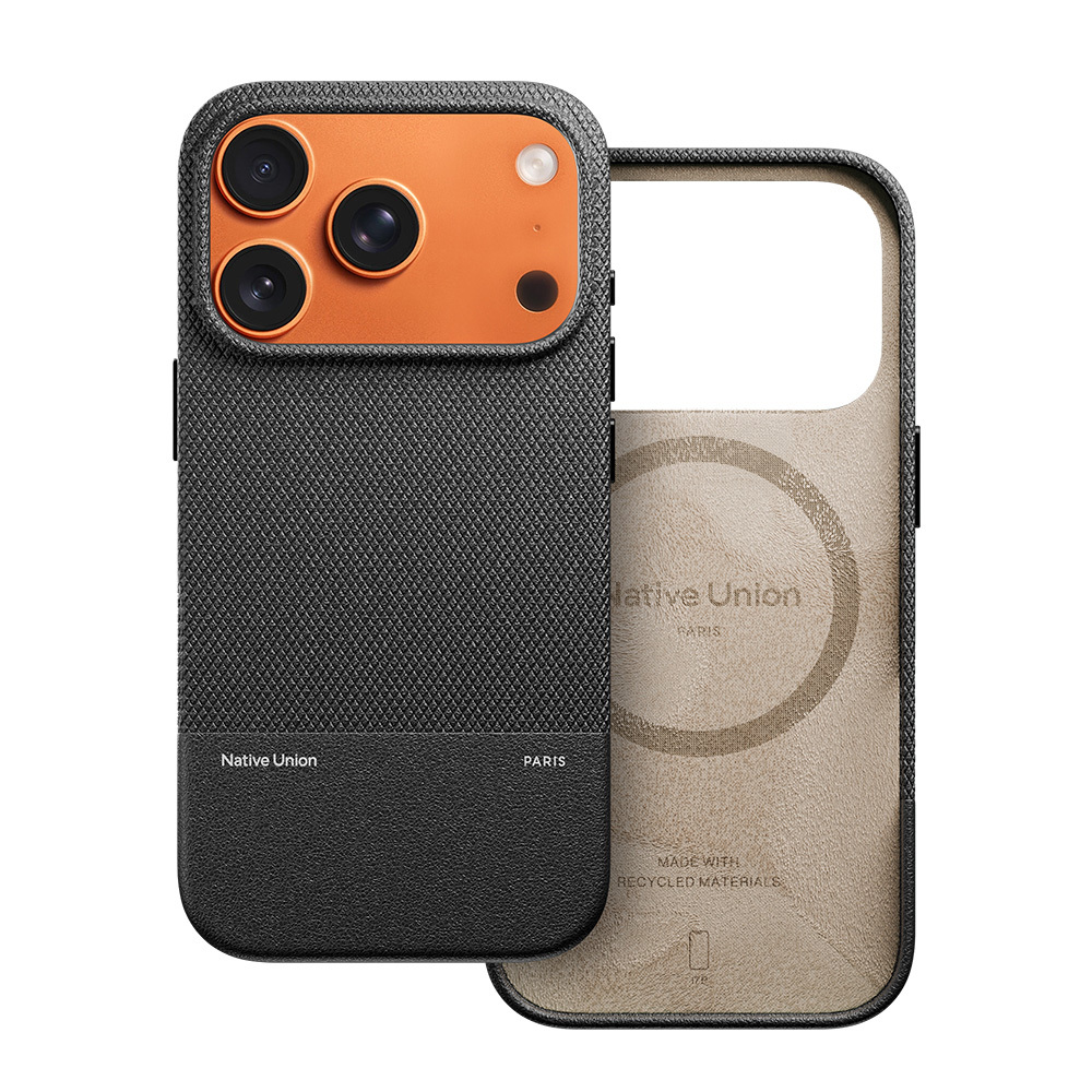 Apple iPhone 17 Pro Max Uyumlu Kılıf M-safe Şarj Özellikli Deri Dokulu Native Union RE Classic Serisi Kapak - 1