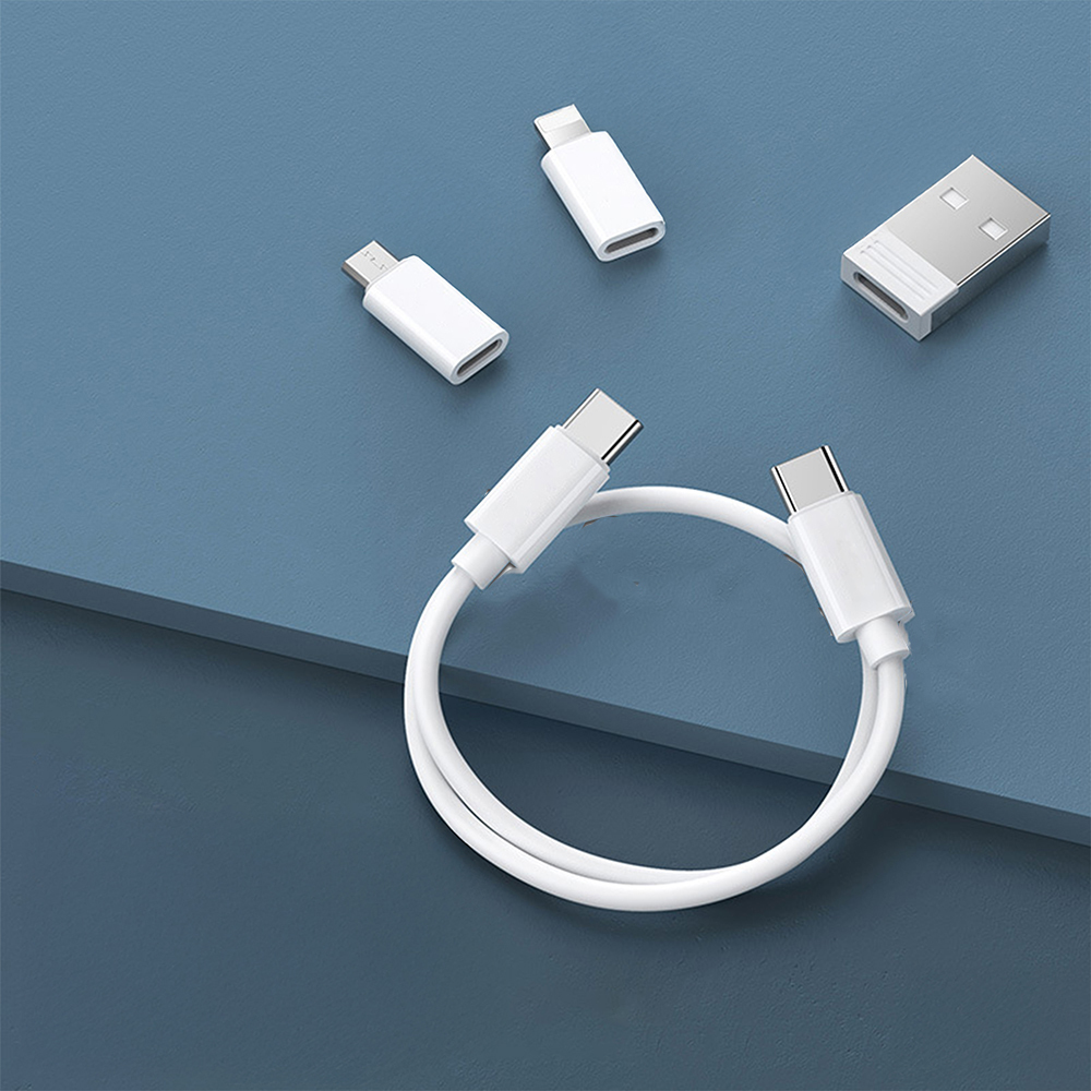 Lenyes LB601 6in1 Type-C to Type-C Kablolu 60W Çevirici Adaptör Seti Standlı Saklama Kutusu - 1