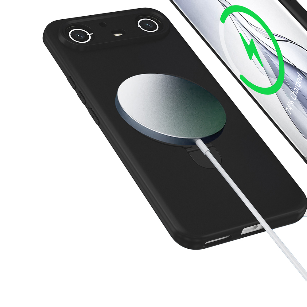 Tecno Spark Slim 5G Kılıf M-safe Şarj Özellikli Standlı Zore Samara Kapak - 1