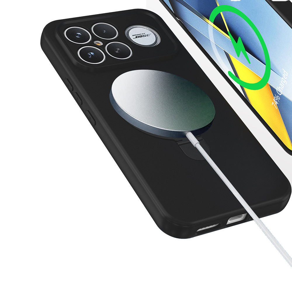 Xiaomi Poco F8 Ultra Uyumlu Kılıf M-safe Şarj Özellikli Standlı Zore Samara Kapak - 2