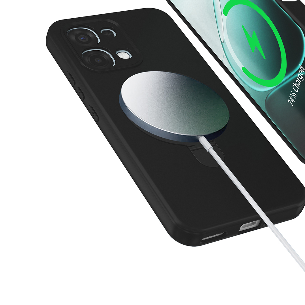 Oppo A6 Pro Uyumlu Kılıf M-safe Şarj Özellikli Standlı Zore Samara Kapak - 2