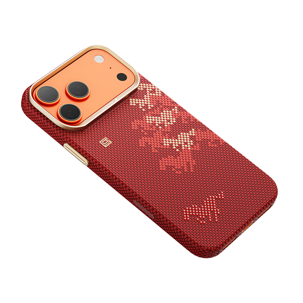 Apple iPhone 17 Pro Uyumlu Kılıf M-safe Şarj Özellikli Raptic Aramid Skin Chivalry Serisi Kapak - 4