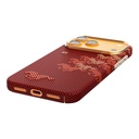 Apple iPhone 17 Pro Uyumlu Kılıf M-safe Şarj Özellikli Raptic Aramid Skin Chivalry Serisi Kapak - 5