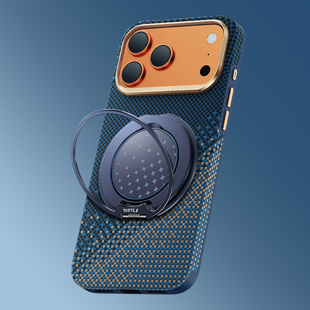 Apple iPhone 17 Pro Uyumlu Kılıf Raptic 2in1 Bundle Kit Aramid Skin Serenity Serisi Stand ve Kapak - 4