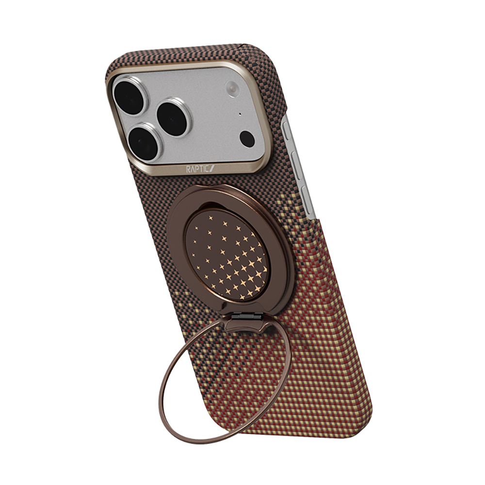 Apple iPhone 17 Pro Uyumlu Kılıf Raptic 2in1 Bundle Kit Aramid Skin Serenity Serisi Stand ve Kapak - 2