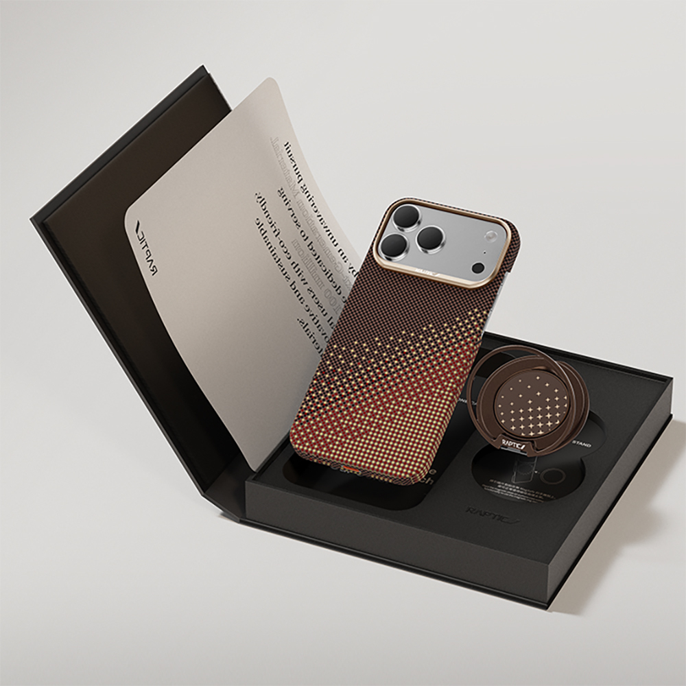Apple iPhone 17 Pro Uyumlu Kılıf Raptic 2in1 Bundle Kit Aramid Skin Serenity Serisi Stand ve Kapak - 7