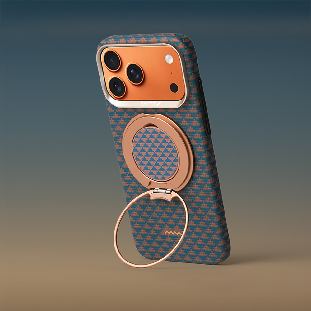 Apple iPhone 17 Pro Max Uyumlu Kılıf Raptic 2in1 Bundle Kit Aramid Skin Destiny Serisi Stand ve Kapak - 4