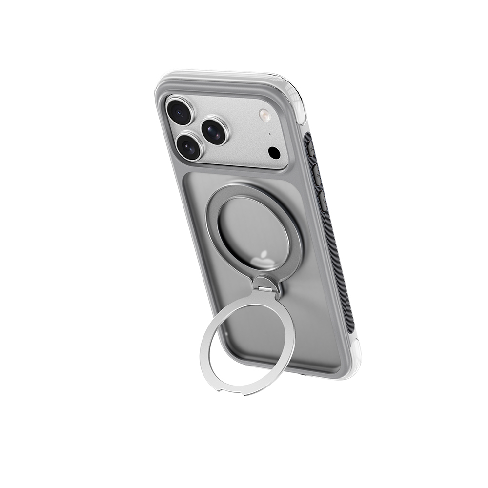 Apple iPhone 17 Pro Uyumlu Kılıf Wiwu AS-203 AeroShield Ultra Serisi M-safe Şarj Özellikli Airbag Tasarımlı Standlı Kapak - 6