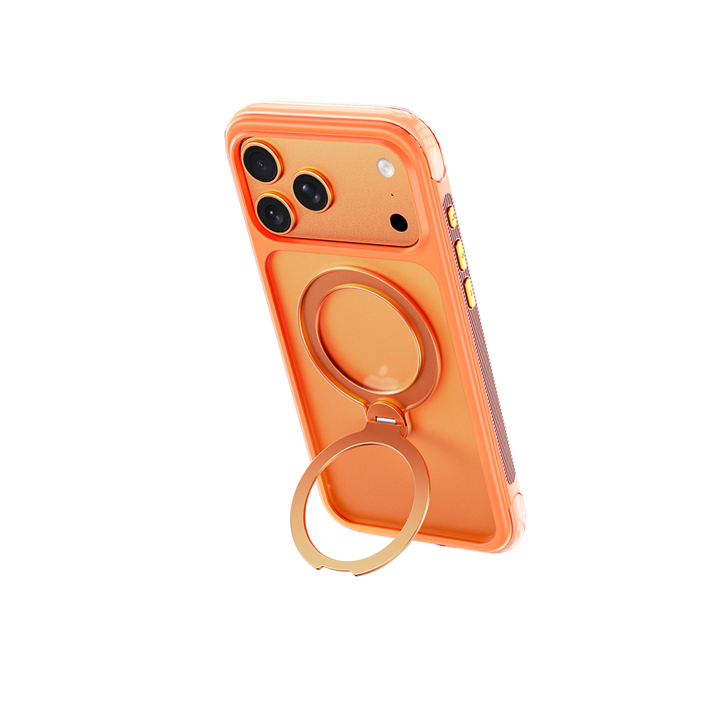 Apple iPhone 17 Pro Uyumlu Kılıf Wiwu AS-203 AeroShield Ultra Serisi M-safe Şarj Özellikli Airbag Tasarımlı Standlı Kapak - 6