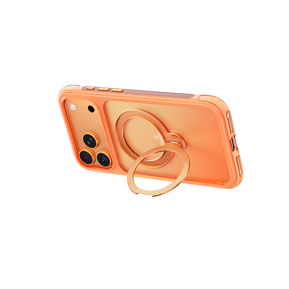 Apple iPhone 17 Pro Uyumlu Kılıf Wiwu AS-203 AeroShield Ultra Serisi M-safe Şarj Özellikli Airbag Tasarımlı Standlı Kapak - 7
