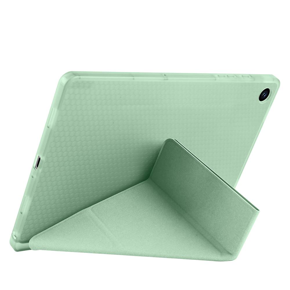 Samsung Galaxy Tab A11 Plus Uyumlu Kılıf Zore Tri Folding Kalem Bölmeli Standlı Kılıf - 4