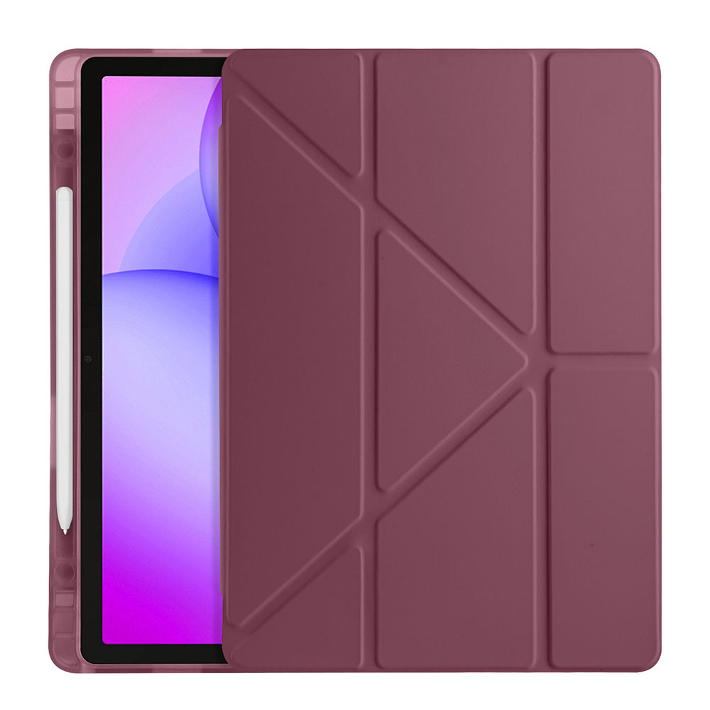 Samsung Galaxy Tab A11 Plus Uyumlu Kılıf Zore Tri Folding Kalem Bölmeli Standlı Kılıf - 57