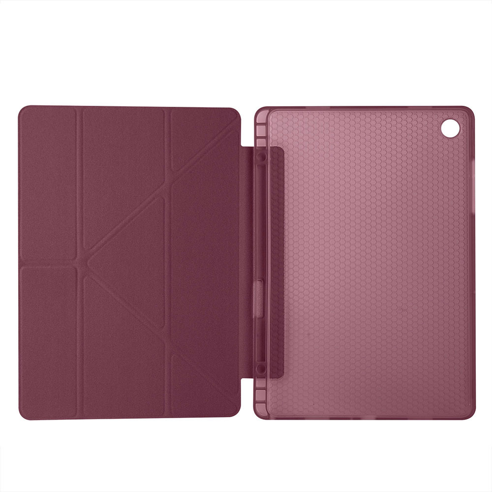 Samsung Galaxy Tab A11 Plus Uyumlu Kılıf Zore Tri Folding Kalem Bölmeli Standlı Kılıf - 58