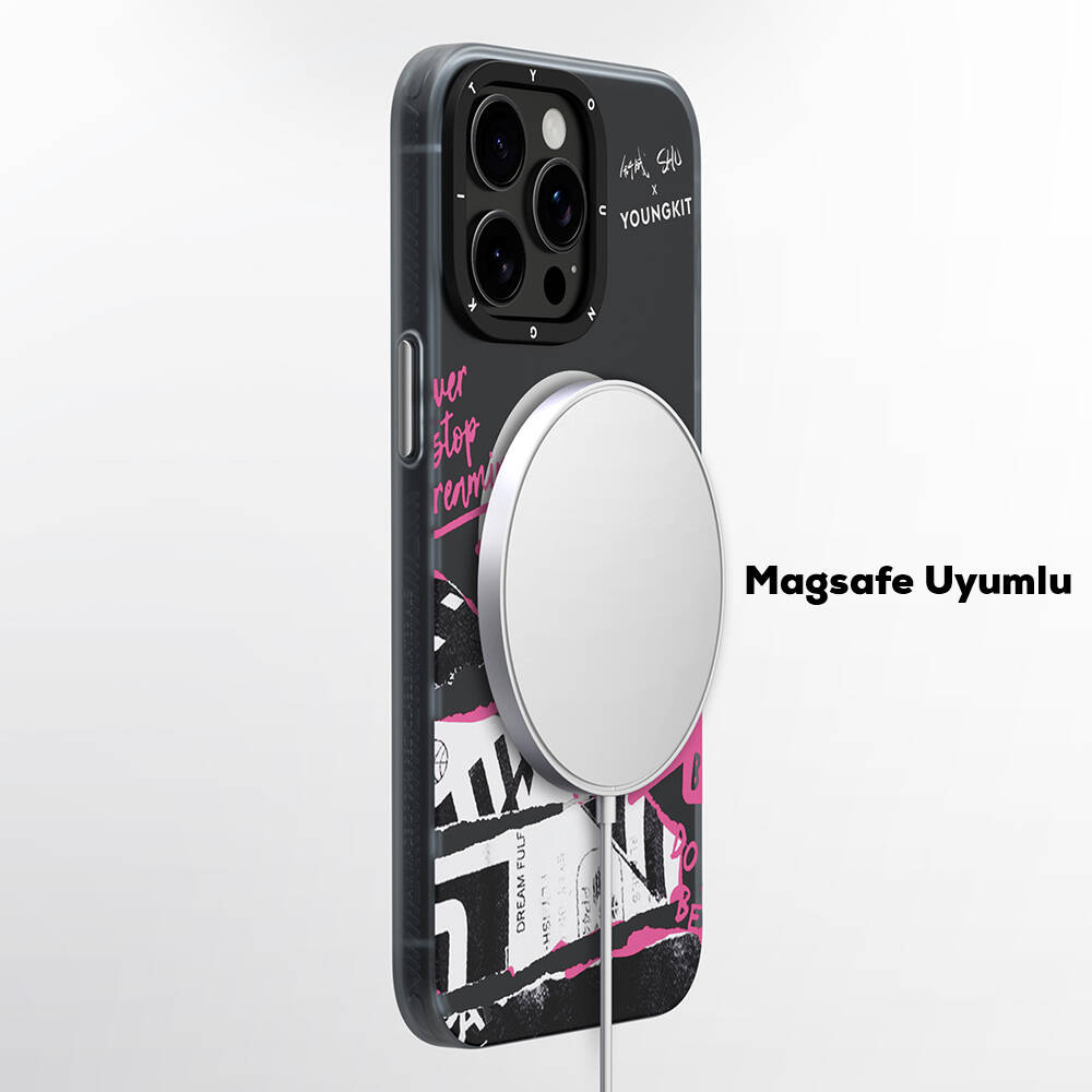 Apple iPhone 14 Pro Max Uyumlu Kılıf Magsafe Şarj Özellikli Shu Tasarımlı Youngkit Dreamland Serisi Kapak - 7