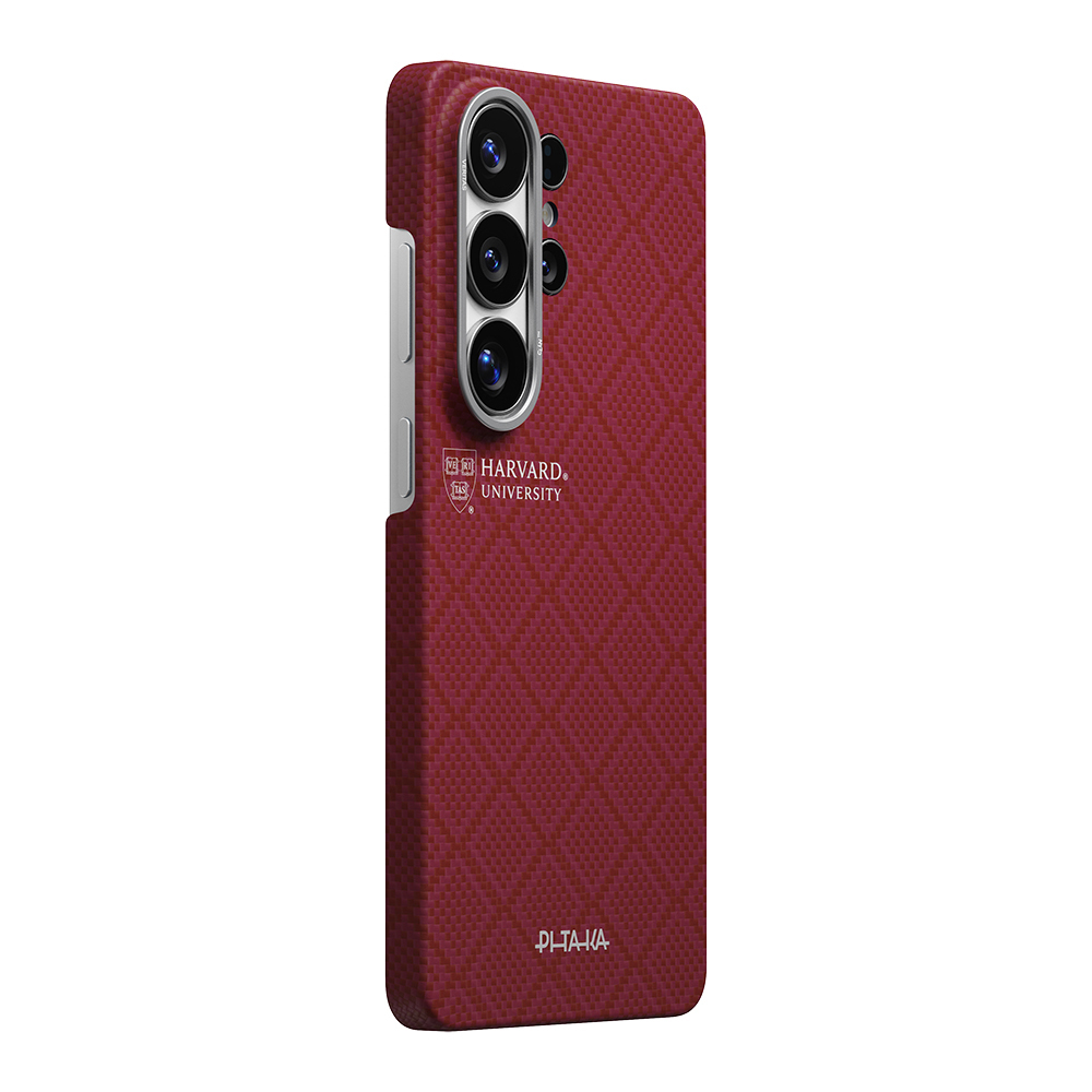 Samsung Galaxy S26 Ultra Uyumlu Kılıf M-safe Şarj Özellikli Aramid Fiber Pitaka Harvard University Serisi Kapak - 1