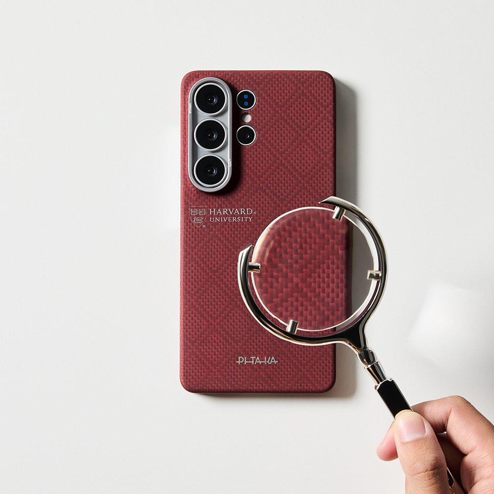 Samsung Galaxy S26 Ultra Uyumlu Kılıf M-safe Şarj Özellikli Aramid Fiber Pitaka Harvard University Serisi Kapak - 5
