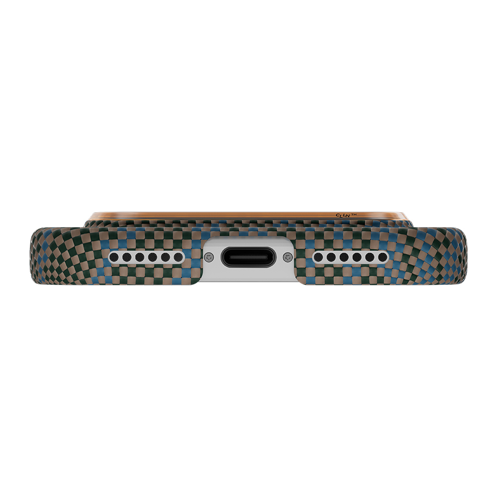 Apple iPhone 17 Pro Uyumlu Kılıf M-safe Şarj Özellikli Aramid Fiber Pitaka Breath of Veins Serisi Kapak - 3