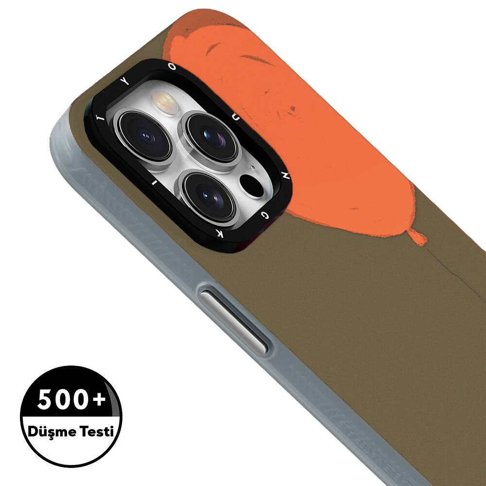 Apple iPhone 15 Pro Max Uyumlu Kılıf Magsafe Şarj Özellikli Youngkit Orange Serisi Flying Balloon Kapak - 3