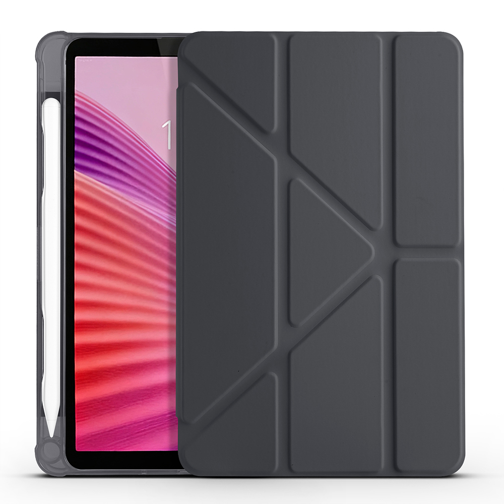 Lenovo Tab One 8.7 TB-305FU Kılıf Zore Tri Folding Kalem Bölmeli Standlı Kılıf - 1