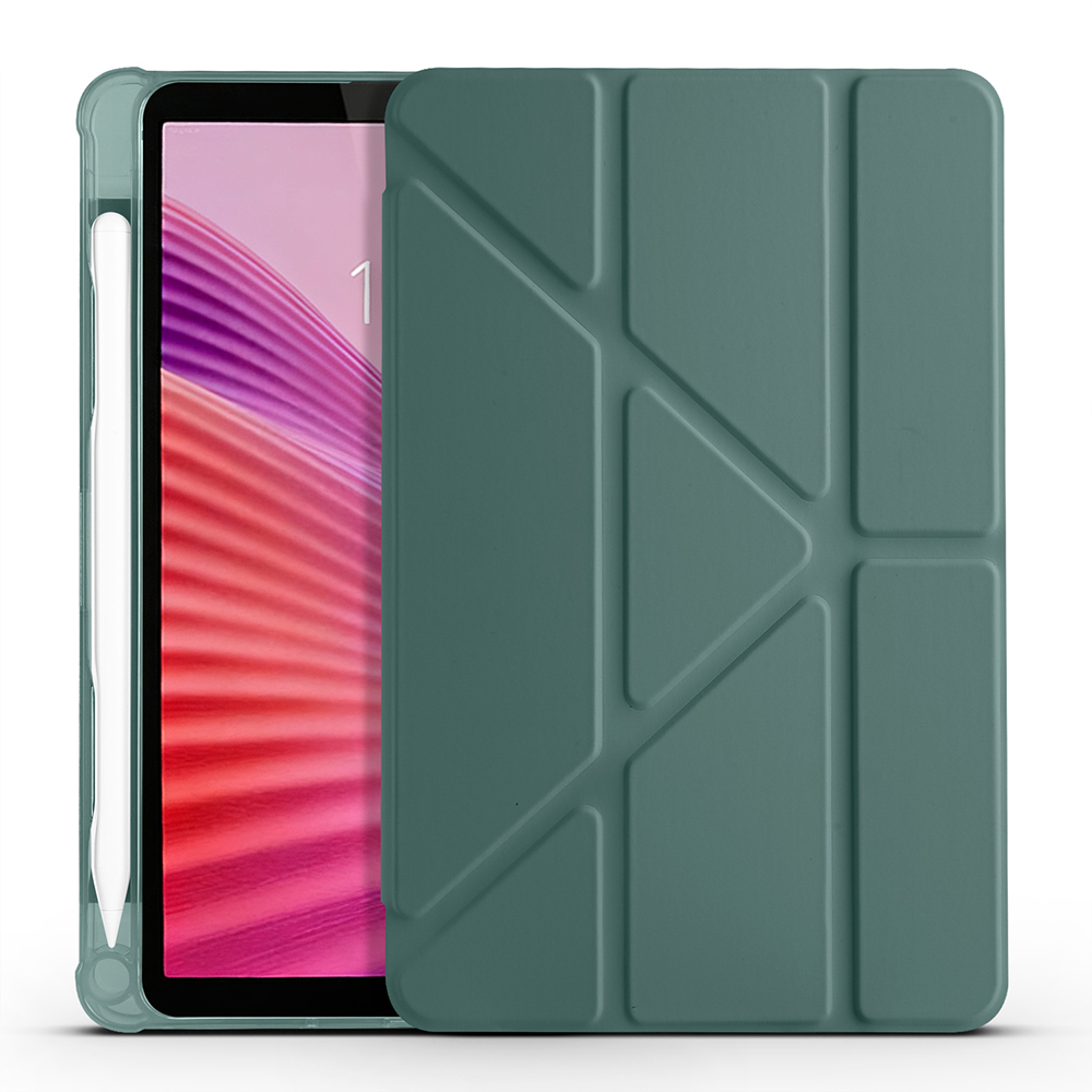 Lenovo Tab One 8.7 TB-305FU Kılıf Zore Tri Folding Kalem Bölmeli Standlı Kılıf - 1