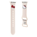 Apple Watch 40mm Uyumlu Hello Kitty Orjinal Lisanslı Yazı Logolu Fiyonk & Kitty Head Silikon Kordon