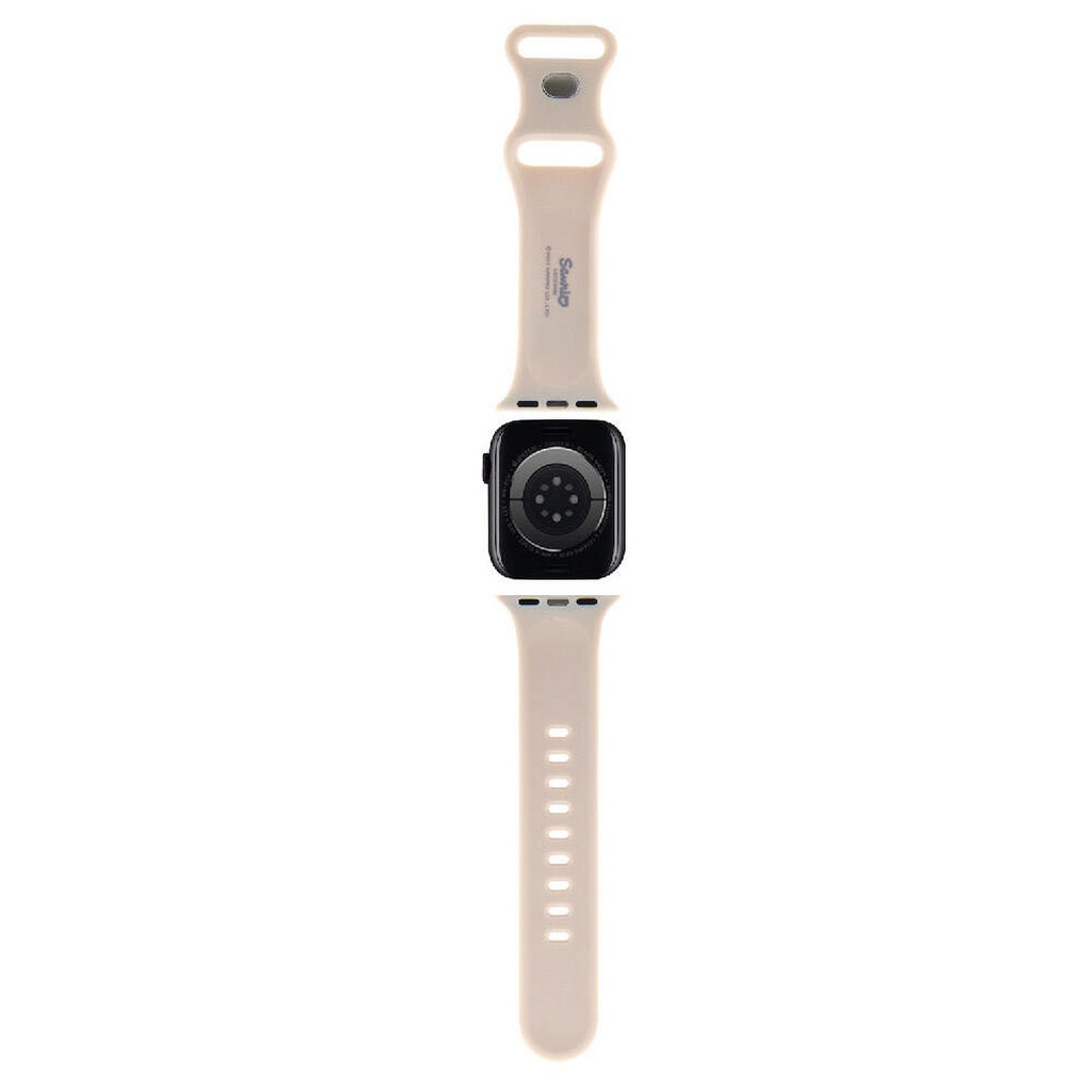 Apple Watch 40mm Uyumlu Hello Kitty Orjinal Lisanslı Yazı Logolu Fiyonk & Kitty Head Silikon Kordon