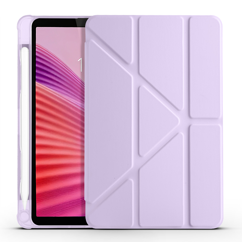 Lenovo Tab One 8.7 TB-305FU Kılıf Zore Tri Folding Kalem Bölmeli Standlı Kılıf - 1