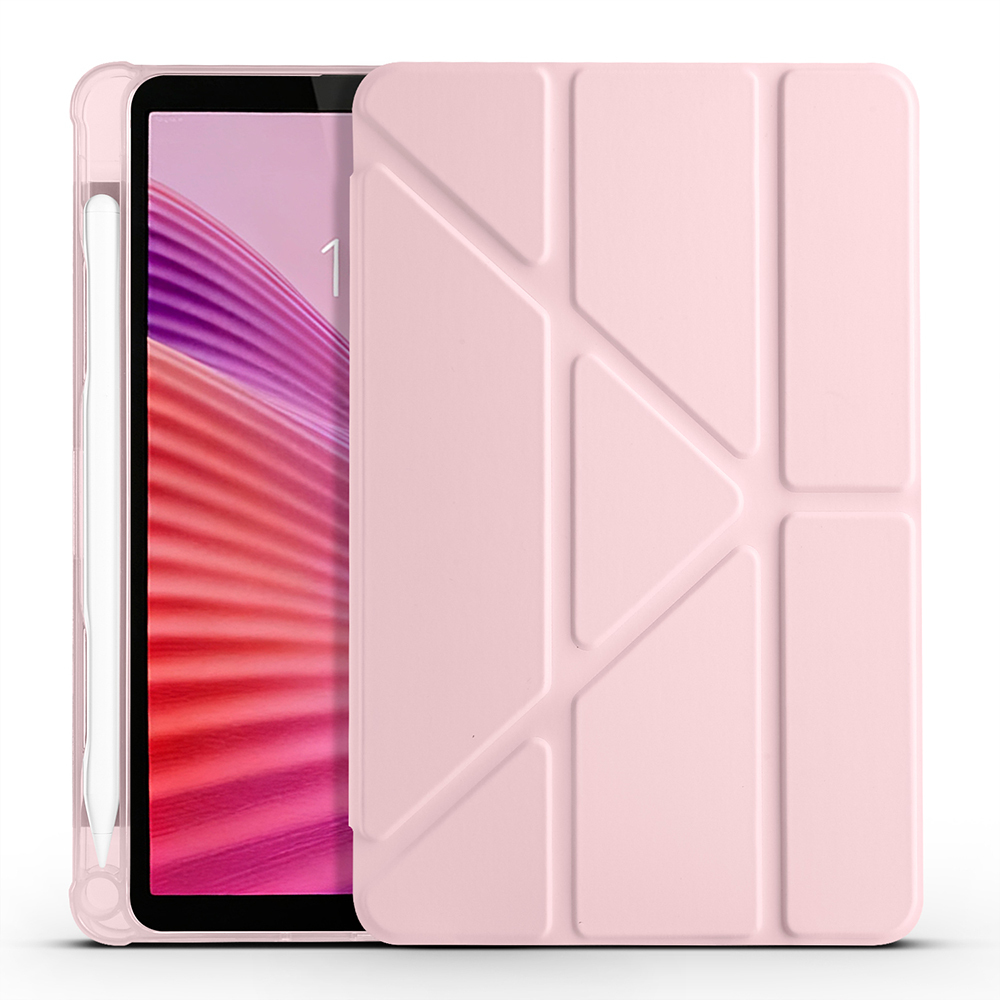 Lenovo Tab One 8.7 TB-305FU Kılıf Zore Tri Folding Kalem Bölmeli Standlı Kılıf - 1