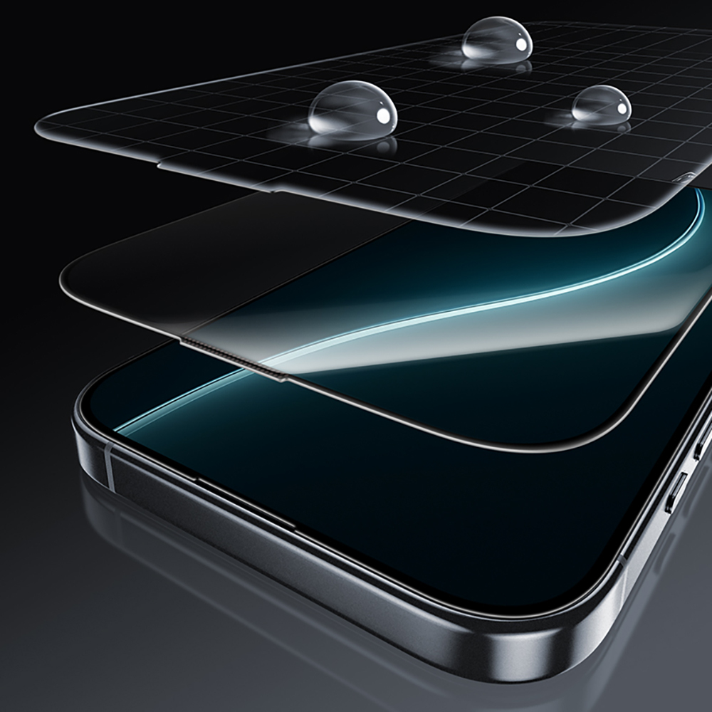 Apple iPhone 16 Pro Uyumlu Benks Glass Warrior HD 0.3mm Ultra İnce 0.9mm Kenarları Güçlendirilmiş Cam Ekran Koruyucu + Kolay Uygulama Aparatlı - 7