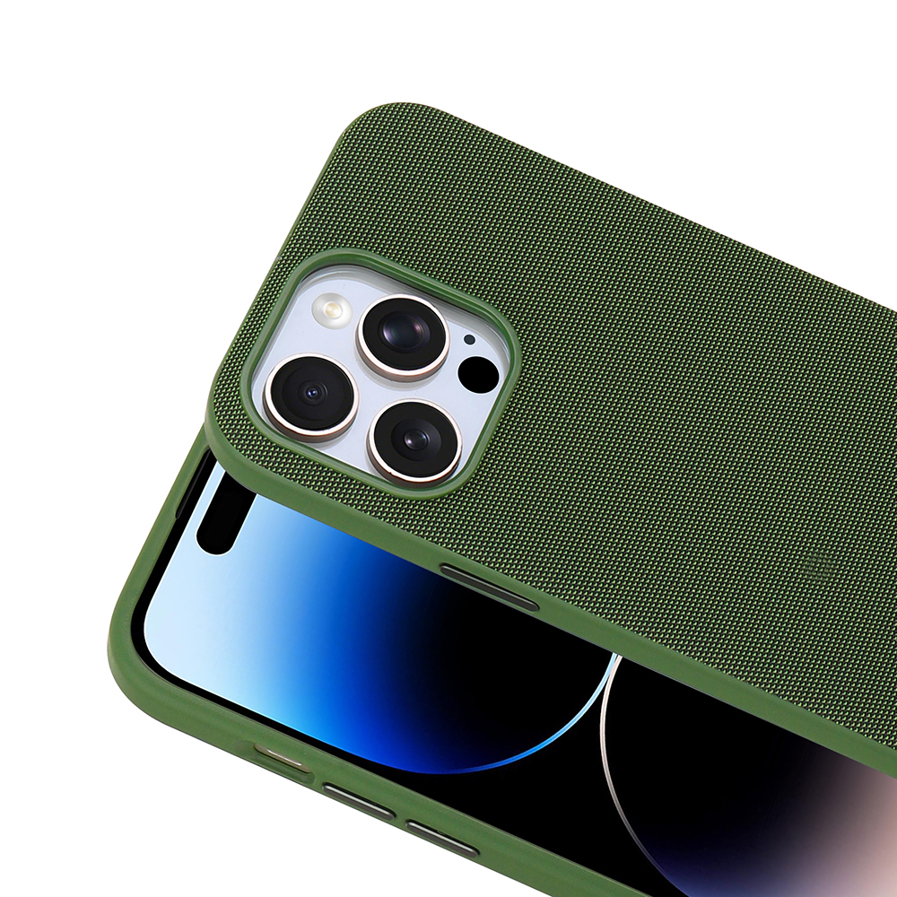 Apple iPhone 14 Pro Max Uyumlu Kılıf M-Safe Şarj Özellikli Kumaş Tasarımlı Zore Miami Sert PC Kapak - 2