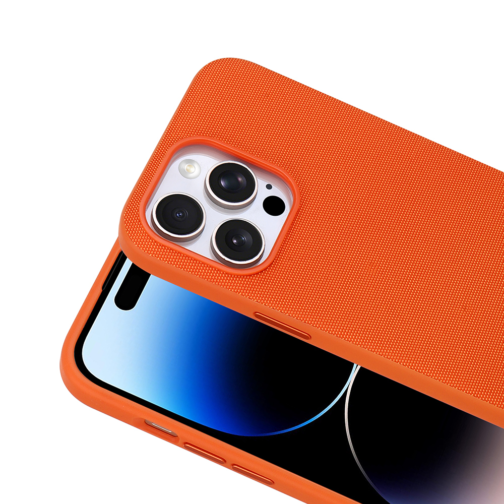 Apple iPhone 14 Pro Max Uyumlu Kılıf M-Safe Şarj Özellikli Kumaş Tasarımlı Zore Miami Sert PC Kapak - 2